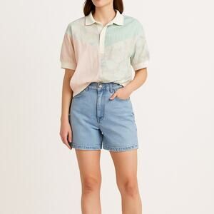 VINTAGE GOOLAGONG Nylon Colorblock Polo Shirt | Pastel | 80s Retro Streetwear